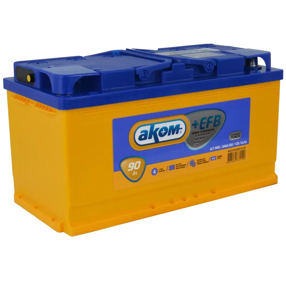 Аккумулятор AKOM +EFB 90Ah 840A L+
