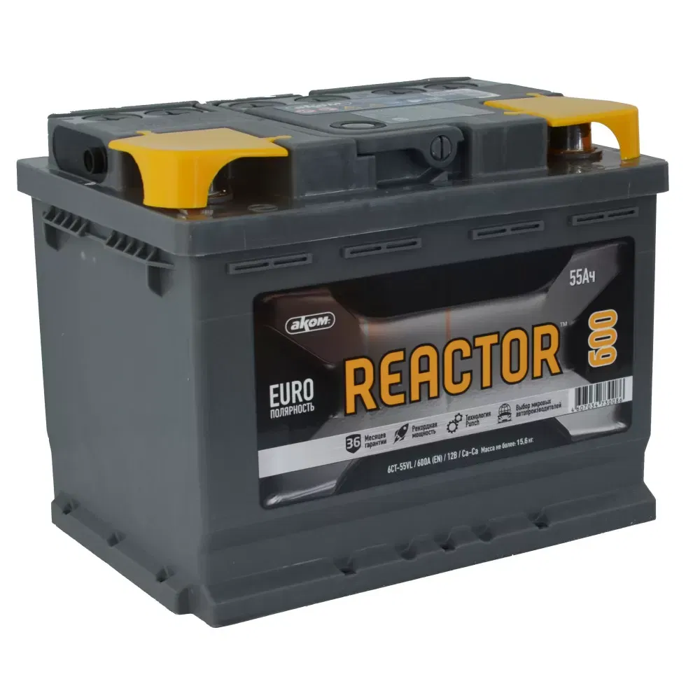 Аккумулятор REACTOR 55Ah 600A R+
