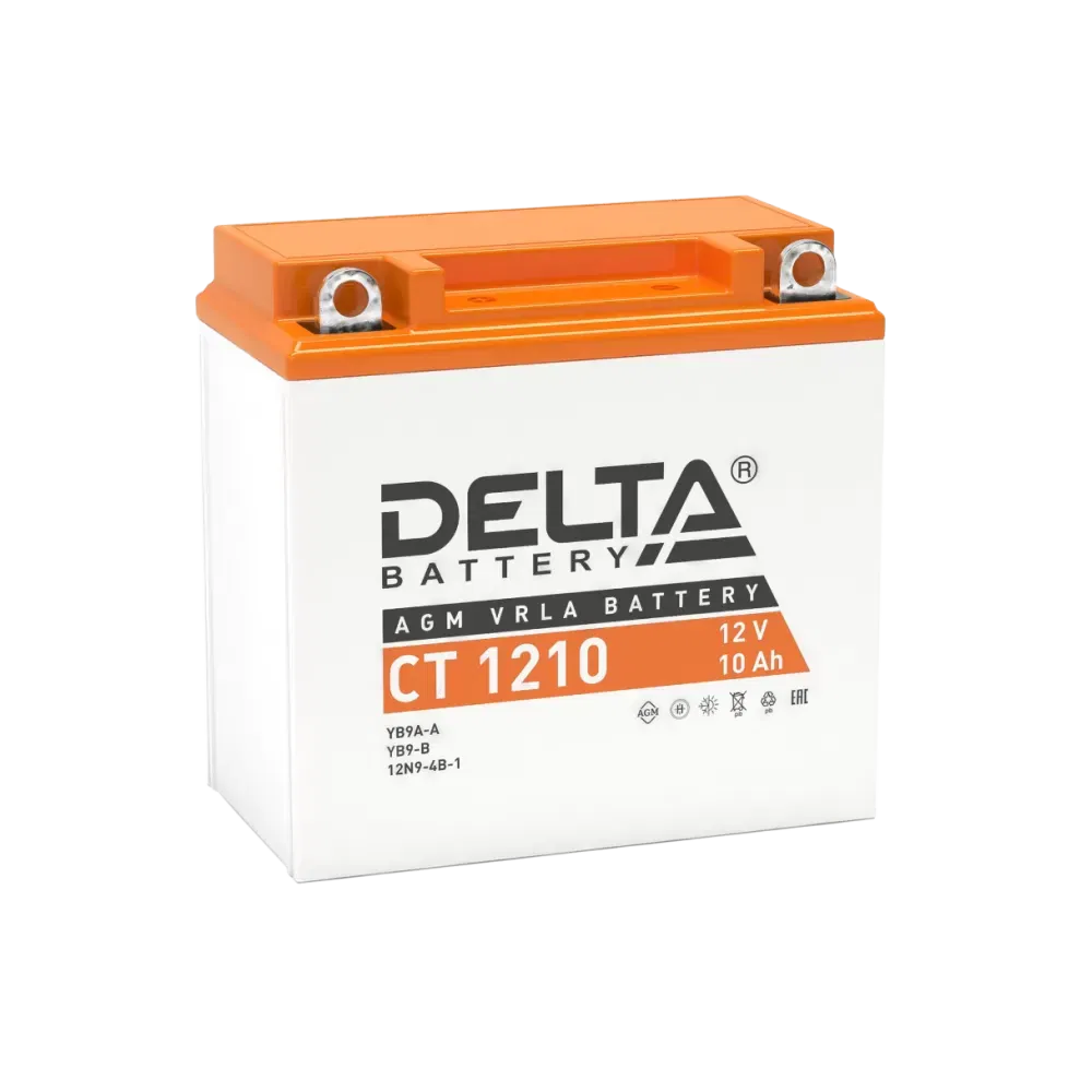 Аккумулятор DELTA СТ 1210 (10Ah) YB9A-A, YB9-B, 12N9-4B-1