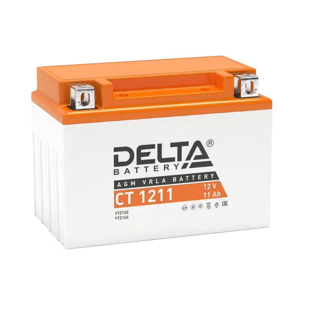Аккумулятор DELTA СТ 1211 (11Ah) YTZ12S, YTZ14S