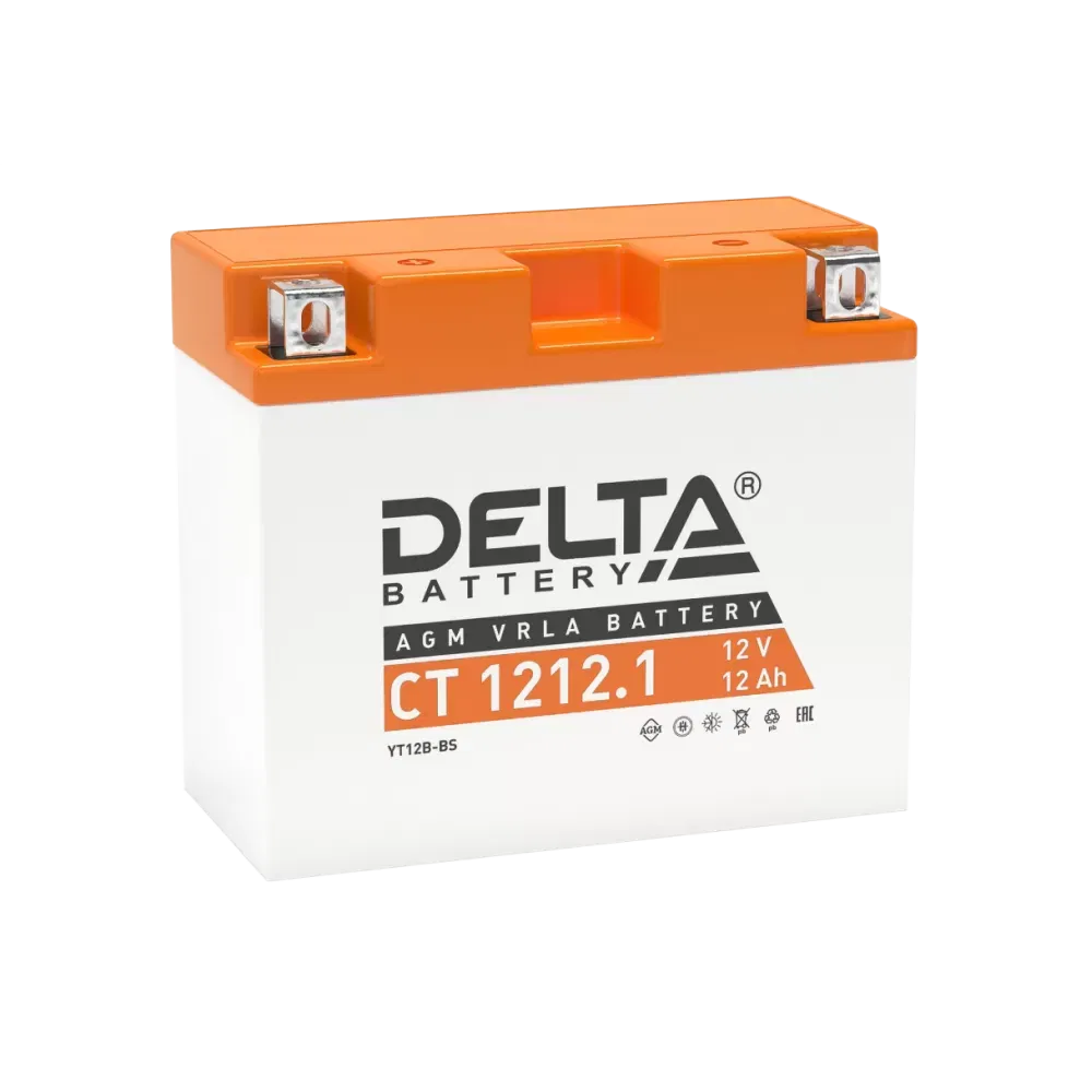 Аккумулятор DELTA СТ 1212.1 (12Ah) YT12B-BS