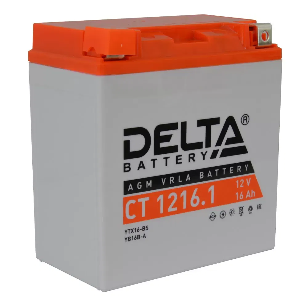 Аккумулятор DELTA СТ 1216.1 (16Ah) YTX16-BS, YB16B-A