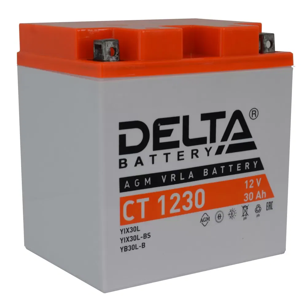 Аккумулятор DELTA СТ 1230 (30Ah) YIX30L, YIX30L-BS, YB30L