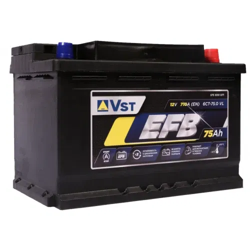 Аккумулятор VST EFB 75Ah 710A R+
