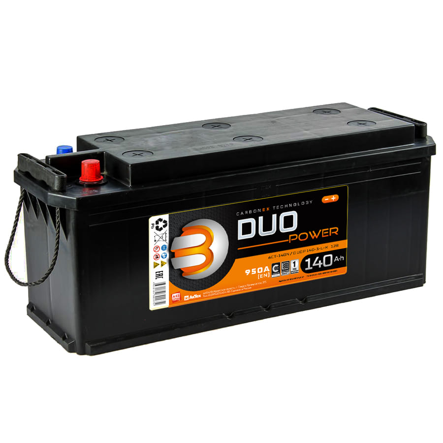 Аккумулятор DUO 140Ah 950A евро