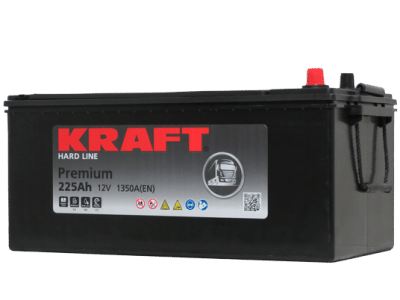 Аккумулятор KRAFT 225Ah 1350A евро