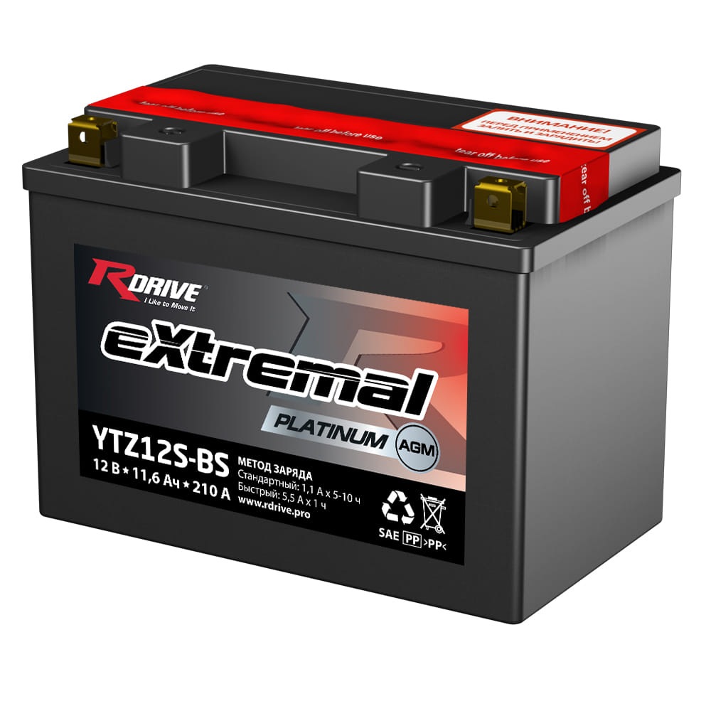 Аккумулятор RDRIVE eXtremal Platinum YTZ12S-BS 11,6Ah