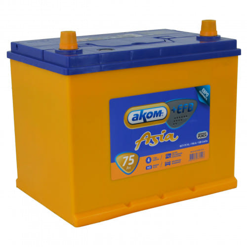 Аккумулятор AKOM ASIA +EFB 75Ah 750A R+
