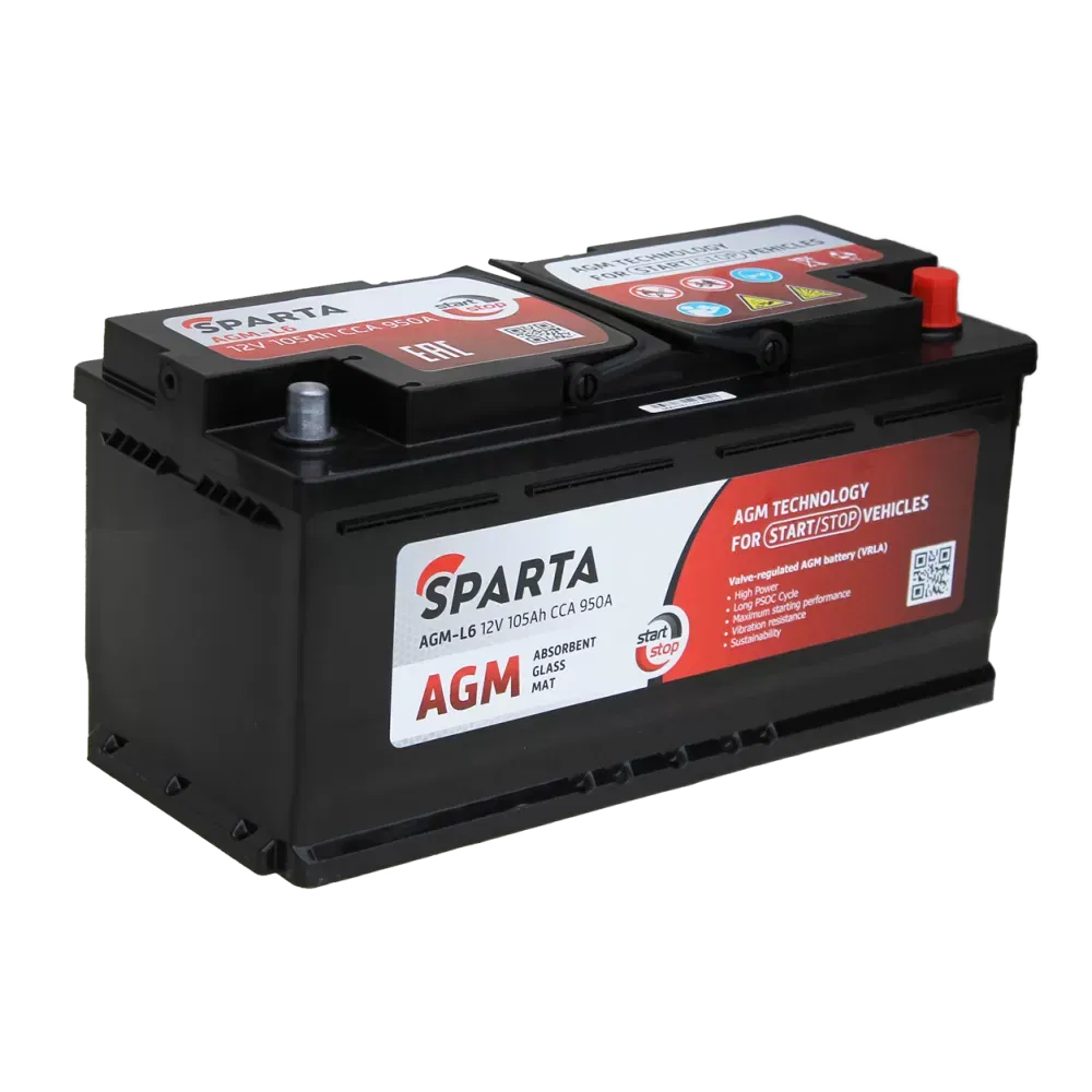 Аккумулятор SPARTA AGM 105Ah 950A R+
