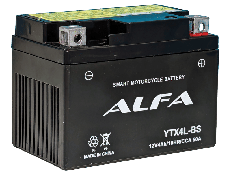 Аккумулятор ALFA YTX4L-BS 4Ah (50A 113*70*85)
