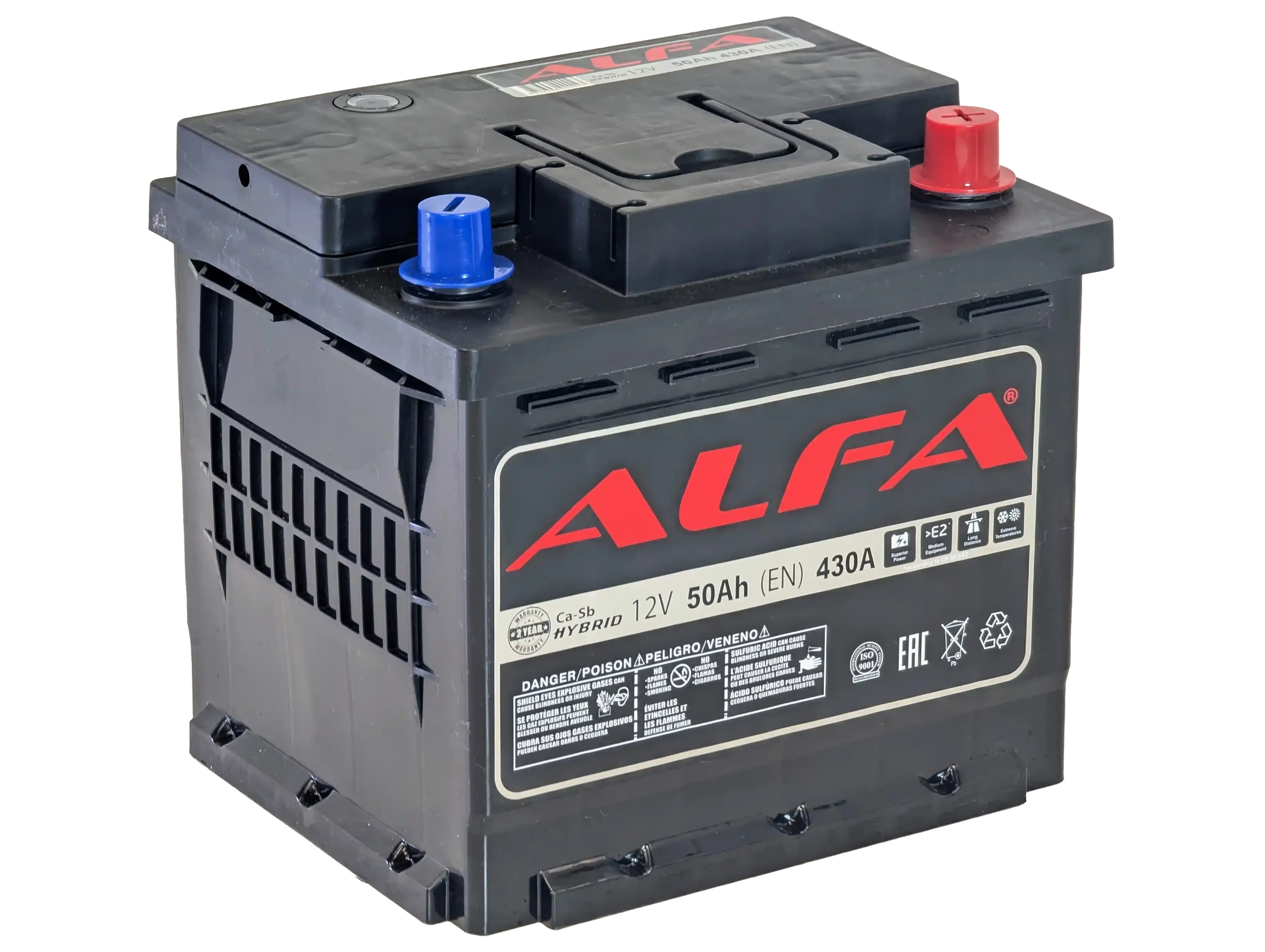Аккумулятор ALFA Hybrid 50Ah 430A R+
