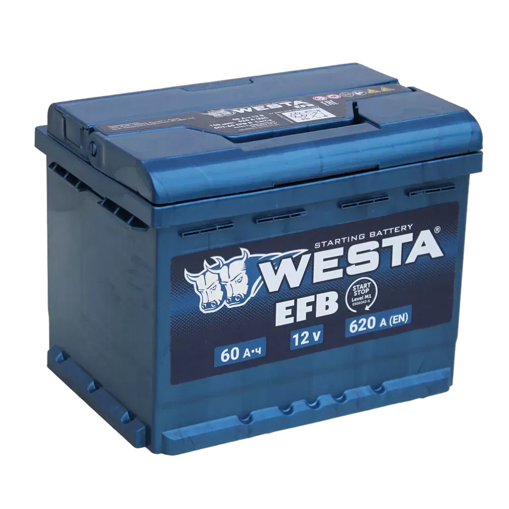 Аккумулятор WESTA EFB 60Ah 620A R+ низкий