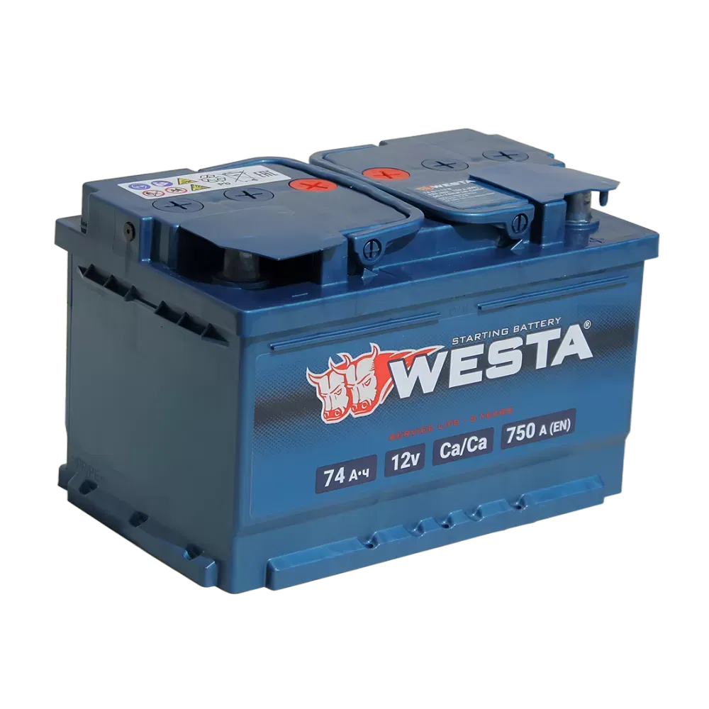 Аккумулятор WESTA 74Ah 760A R+ низкий