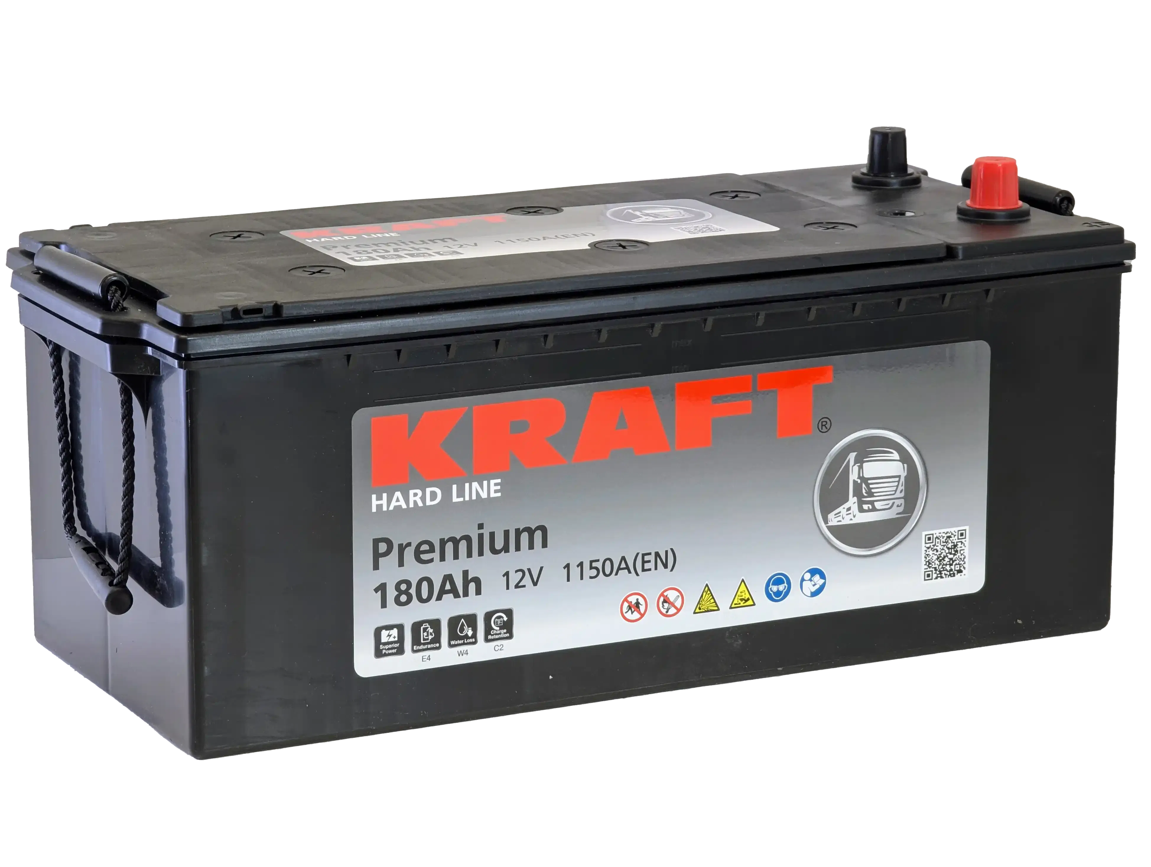 Аккумулятор KRAFT 180Ah 1150A евро