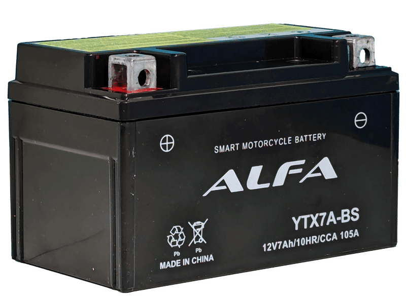 Аккумулятор ALFA YTX7A-BS 7Ah (105A, 150*87*94)