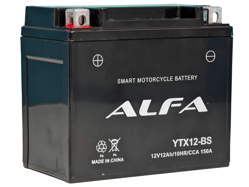 Аккумулятор ALFA YTX12-BS 12Ah (150A, 150*86*134)