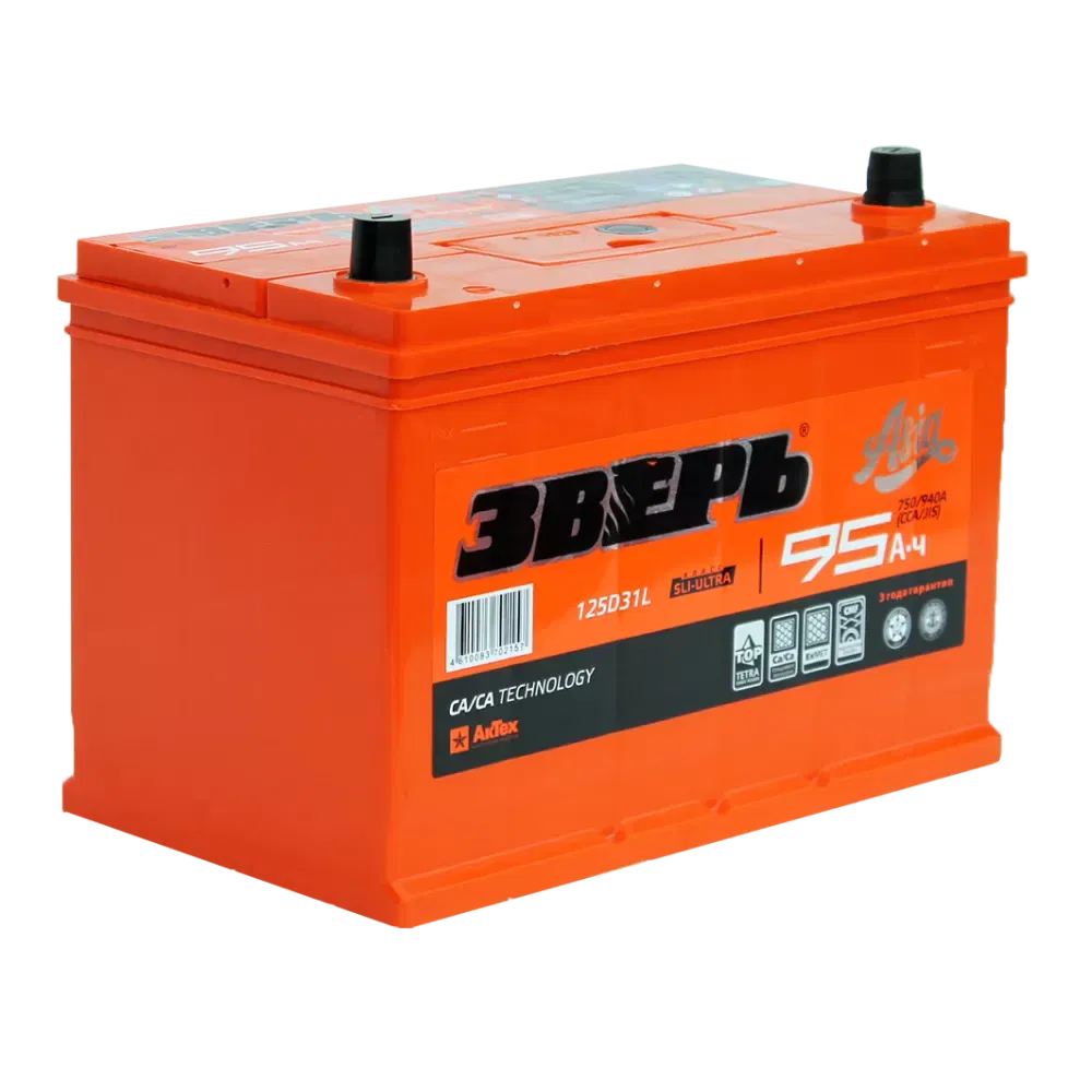 Аккумулятор ЗВЕРЬ ASIA 95Ah 930A R+