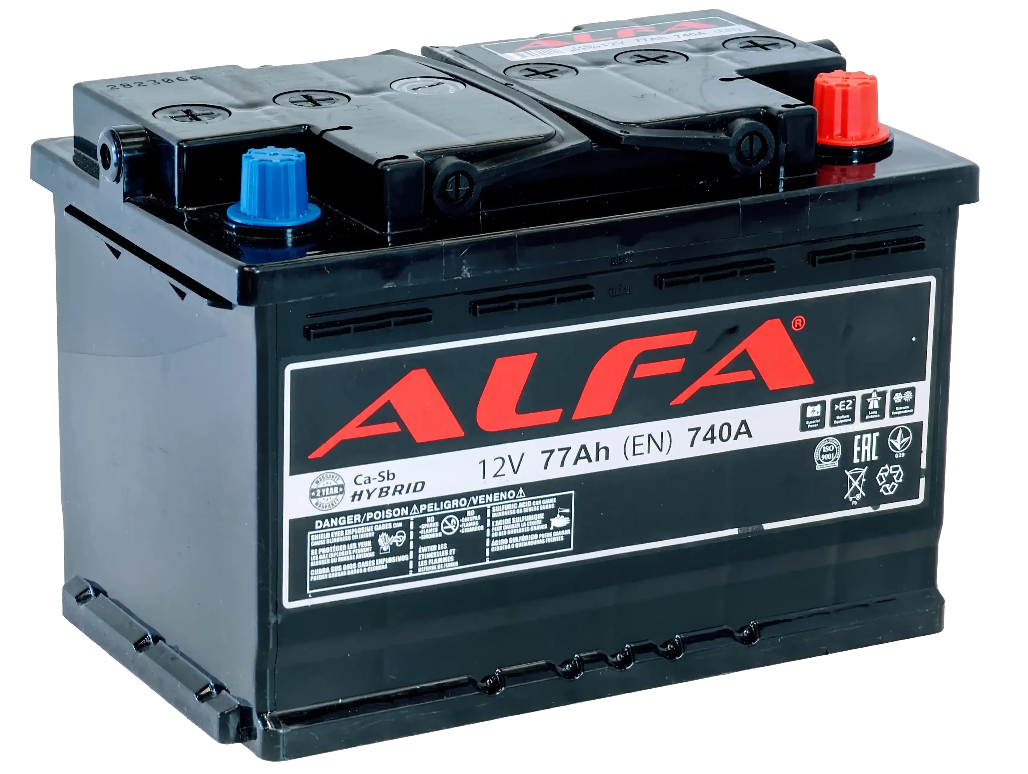 Аккумулятор ALFA Hybrid 77Ah 740A R+