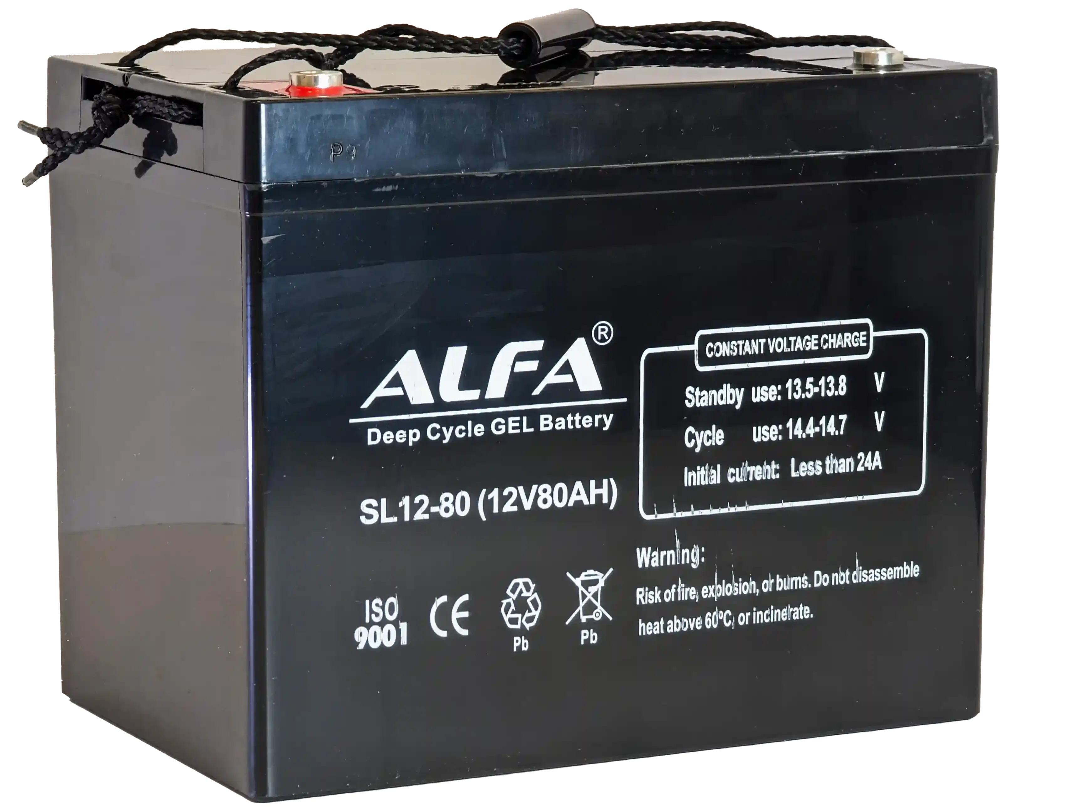 Аккумулятор ALFA 12V-80Ah(C20) L+