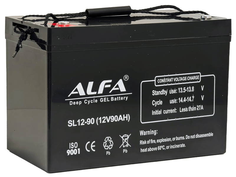 Аккумулятор ALFA 12V-90Ah(C20) L+