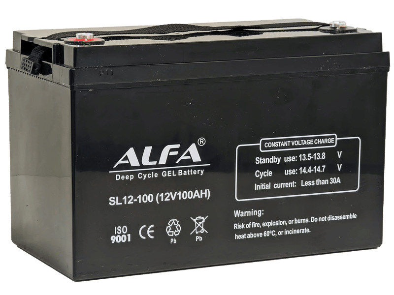 Аккумулятор ALFA 12V-100Ah(C20) L+