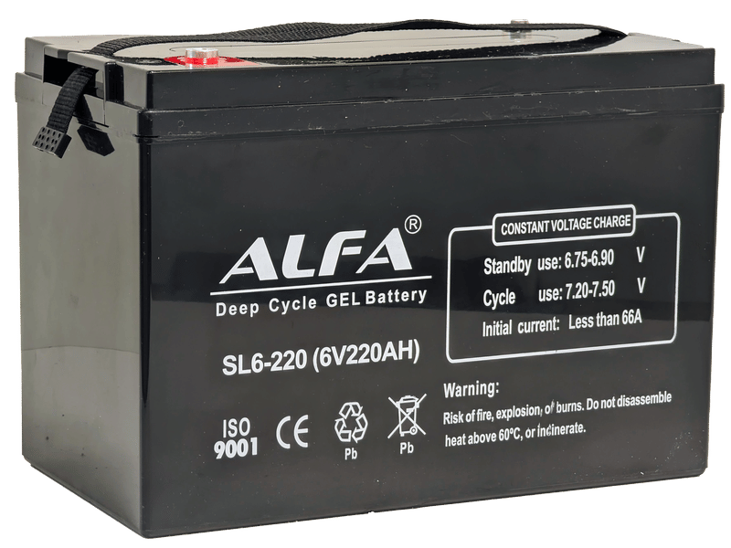 Аккумулятор ALFA 6V-220Ah(C20) L+