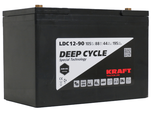 Аккумулятор KRAFT 12V-105Ah(C20) L+