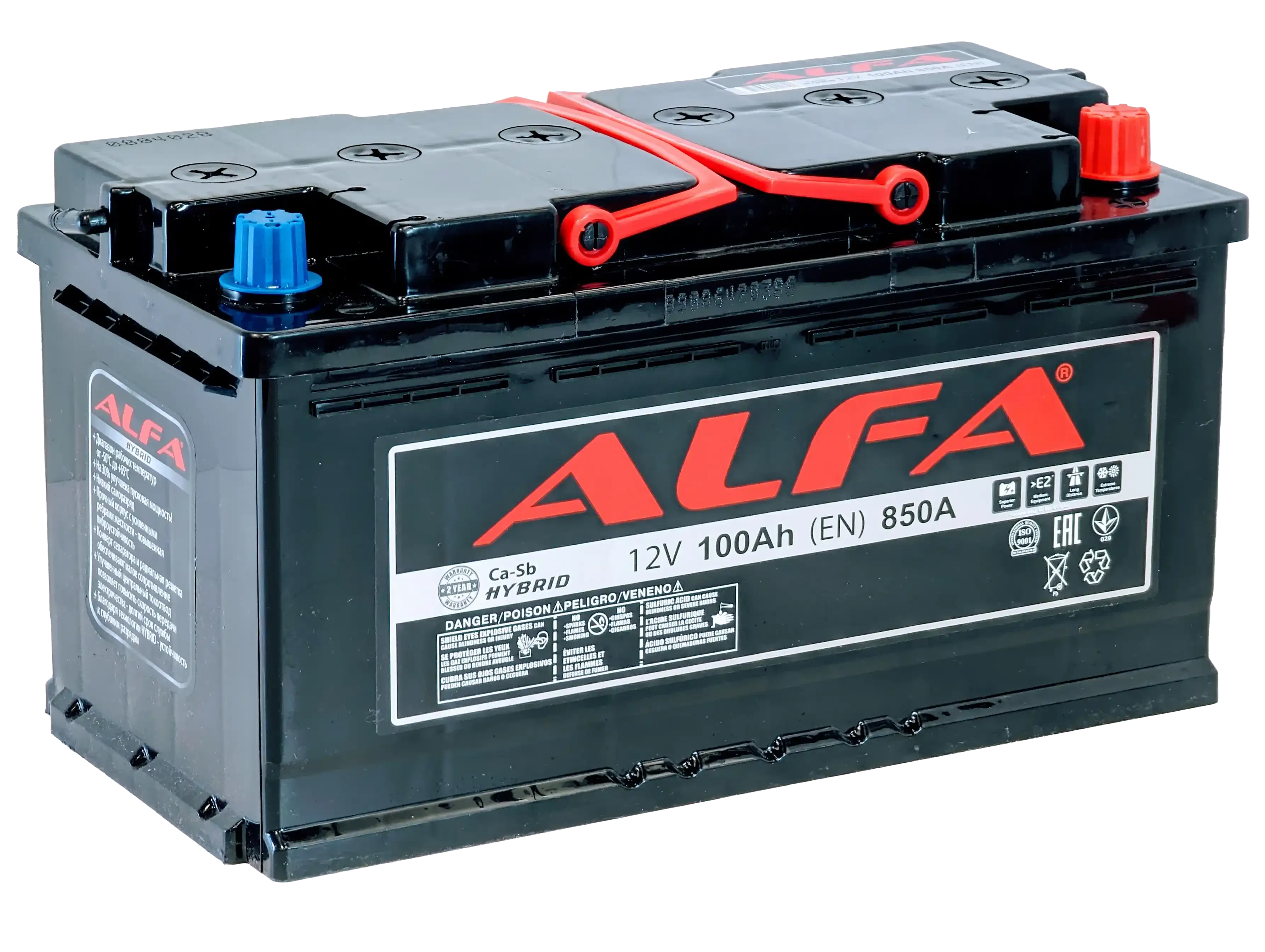Аккумулятор ALFA Hybrid 100Ah 850A R+