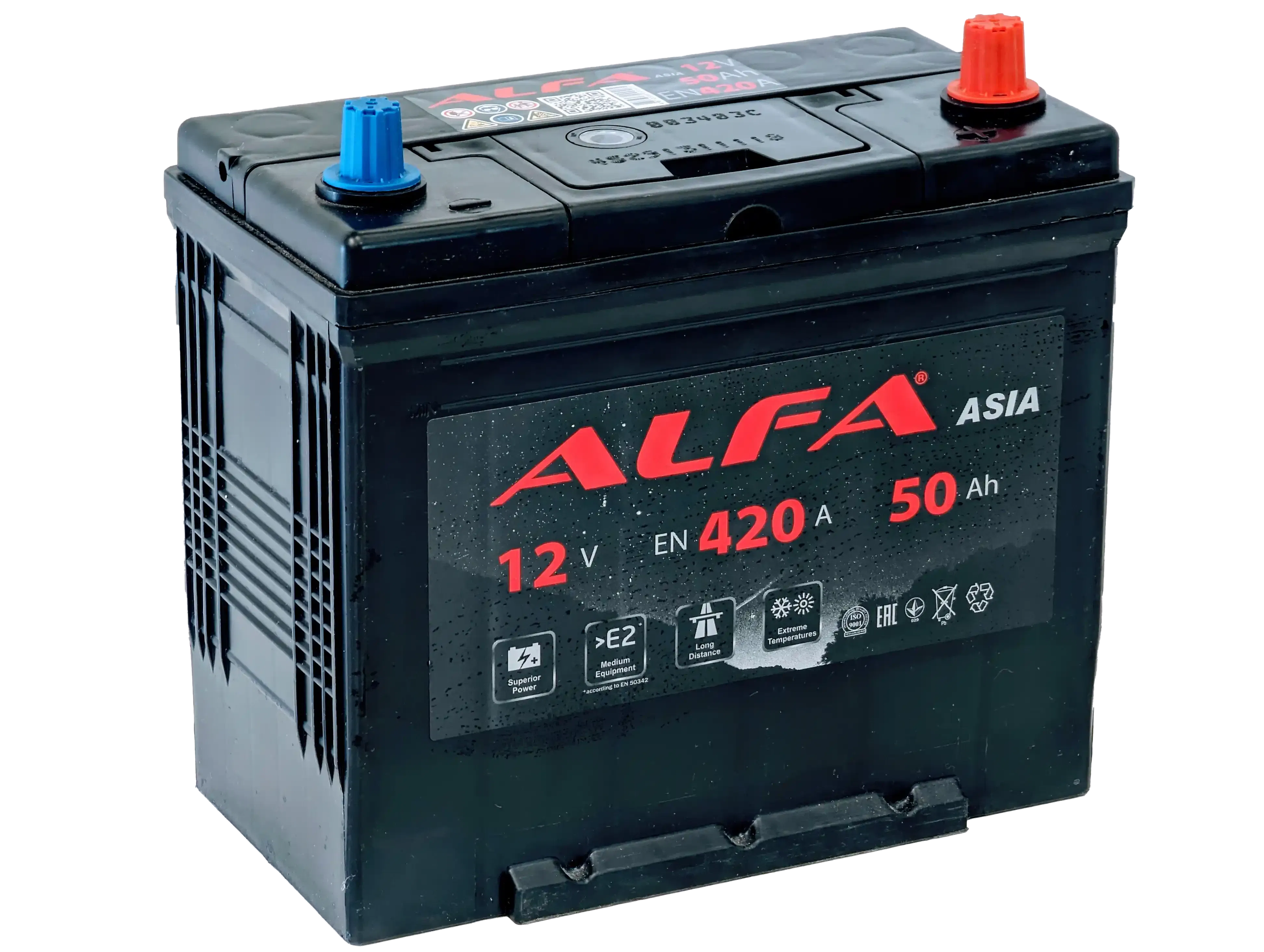 Аккумулятор ALFA ASIA 50Ah 420A R+ (борт)