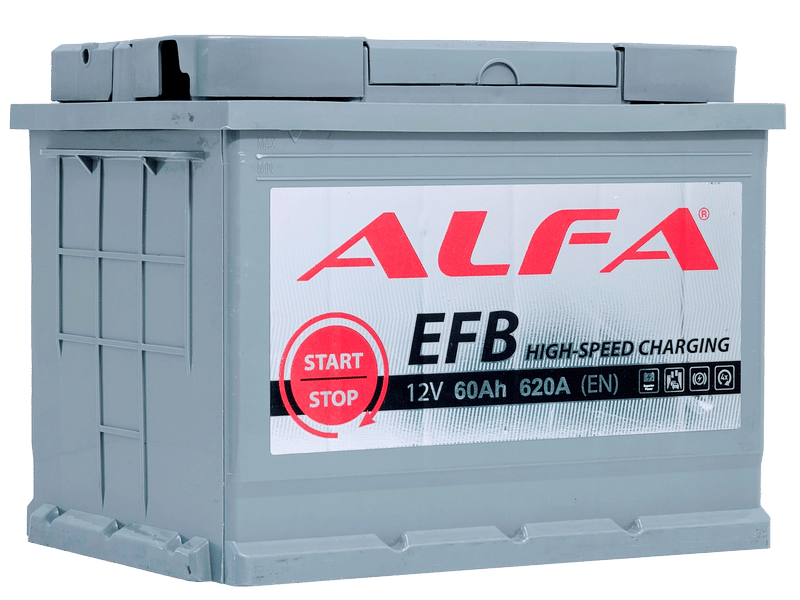Аккумулятор ALFA EFB 60Ah 620A R+