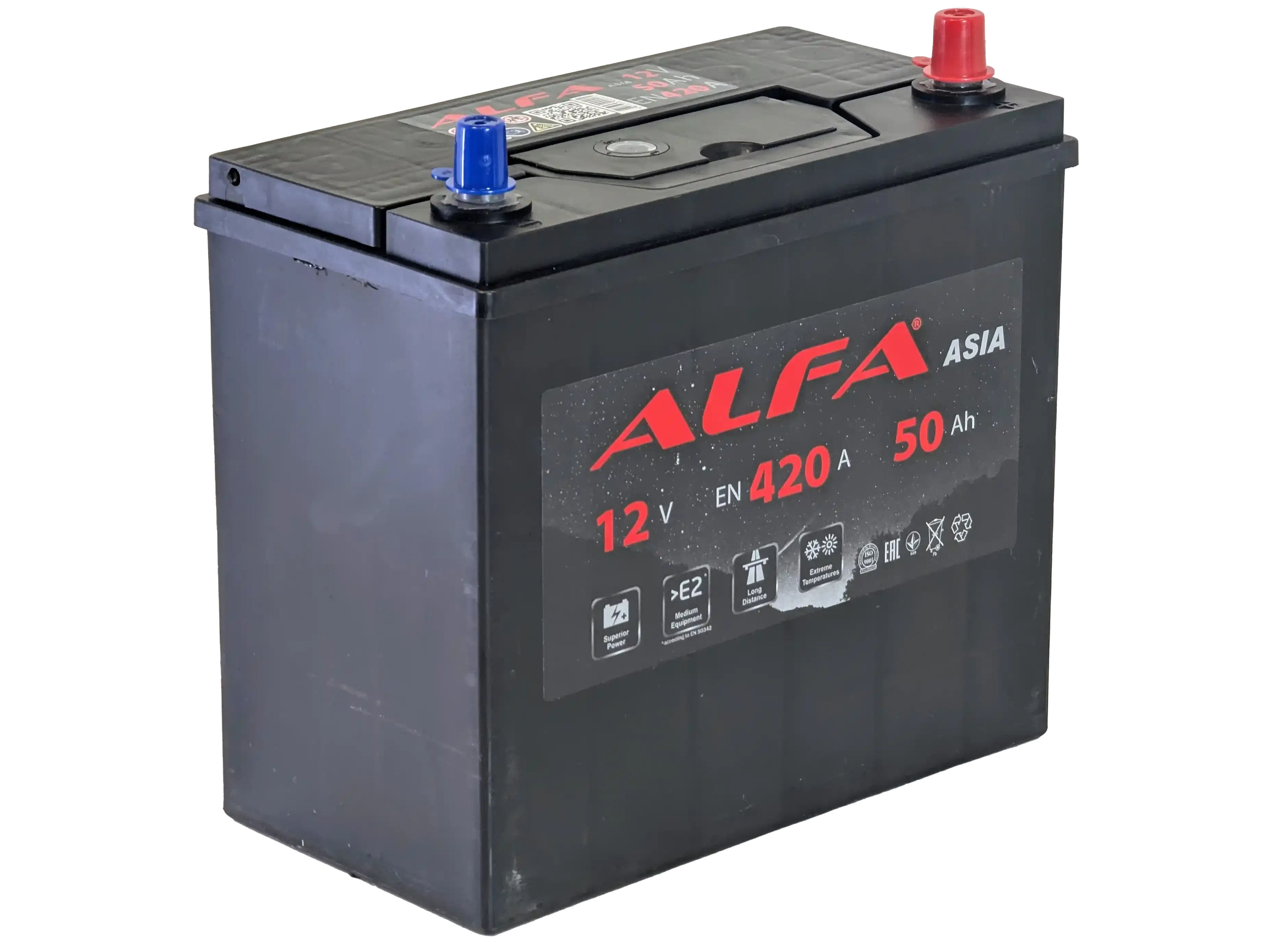 Аккумулятор ALFA ASIA 50Ah 420A R+ (без борта)