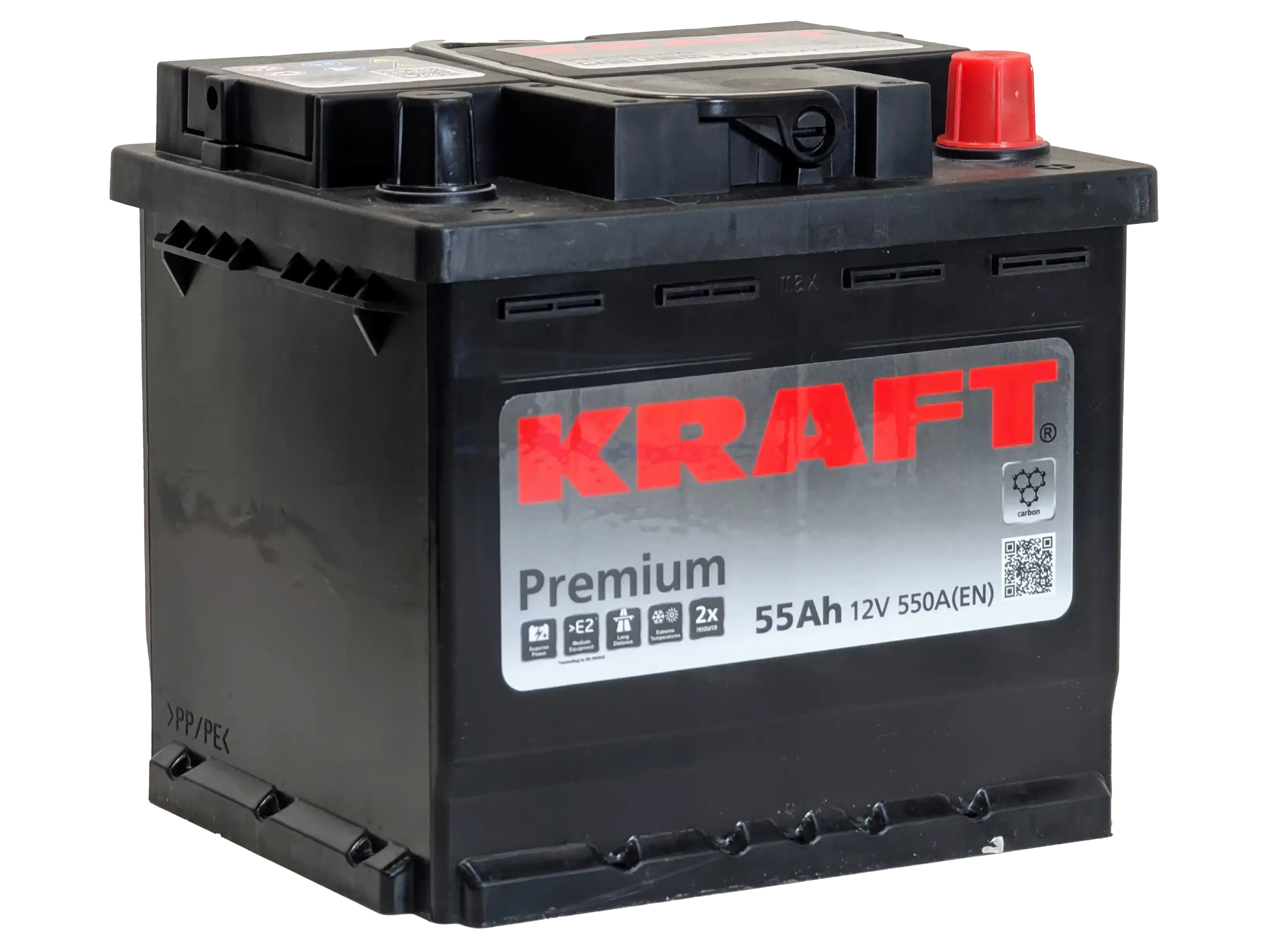 Аккумулятор KRAFT 55Ah 550A R+