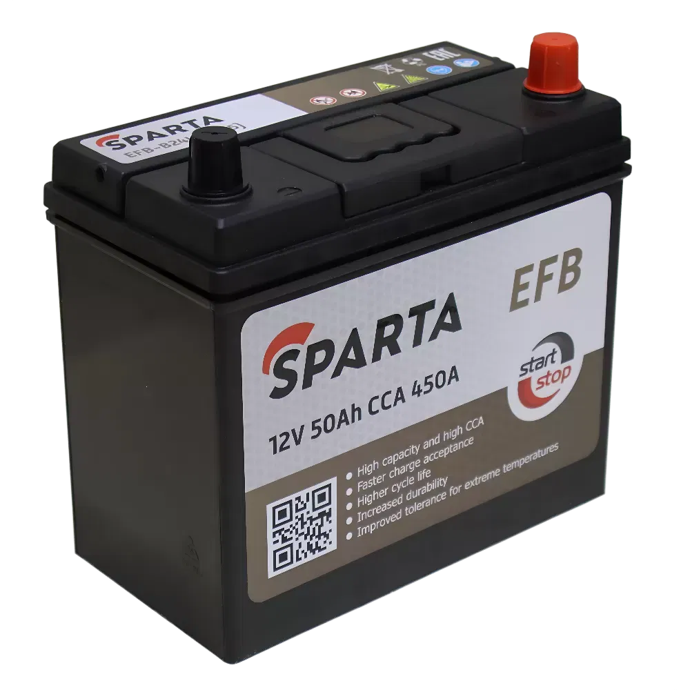Аккумулятор SPARTA EFB ASIA 50Ah 450A R+