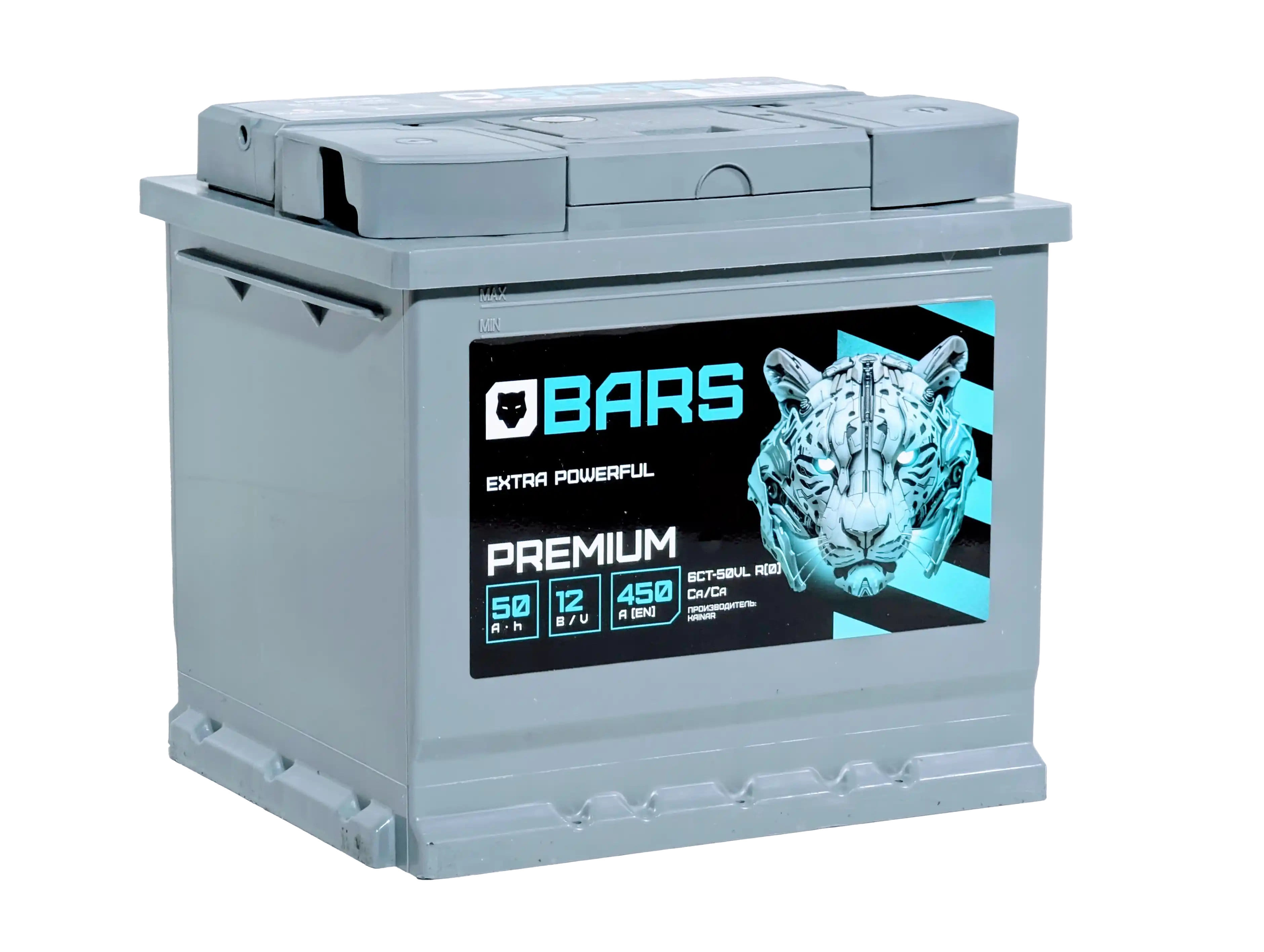 Аккумулятор BARS Premium 50Ah 450A R+