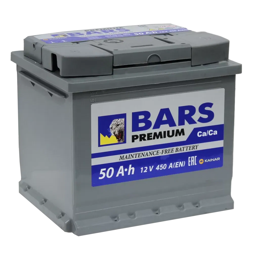 Аккумулятор BARS Premium 50Ah 450A R+