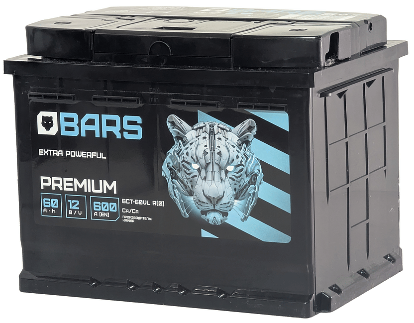 Аккумулятор BARS Premium 60Ah 600A R+