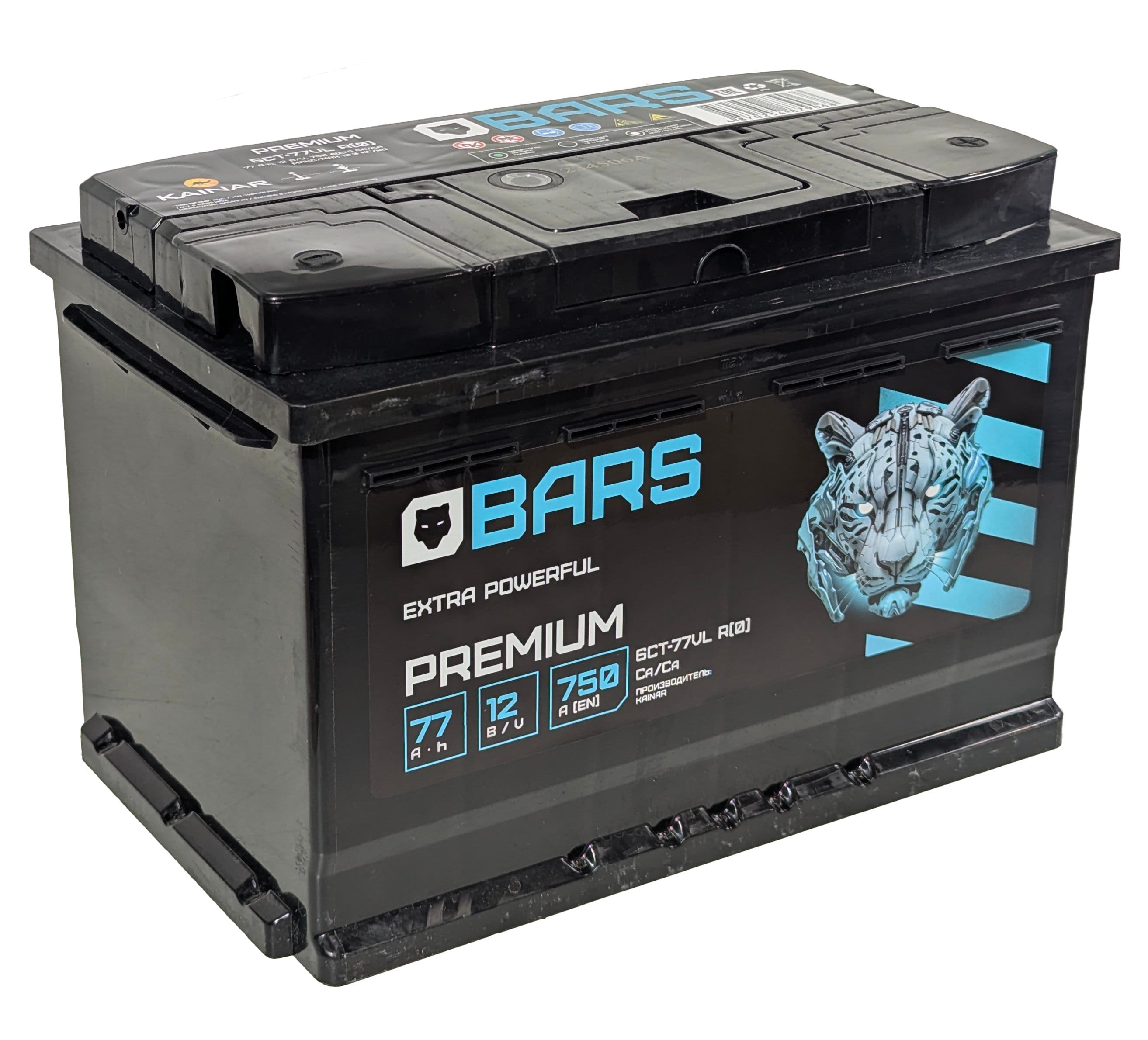 Аккумулятор BARS Premium 77Ah 750A R+