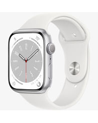 Apple Watch Series 8 GPS 41mm Silver Aluminium Case with White Sport Band - Regular Apple