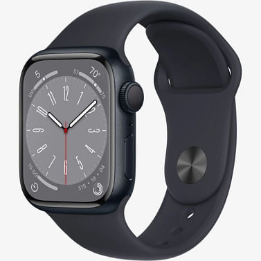 Apple Watch Series 8 GPS, 41mm Midnight Aluminum Case with Midnight Sport Band Apple