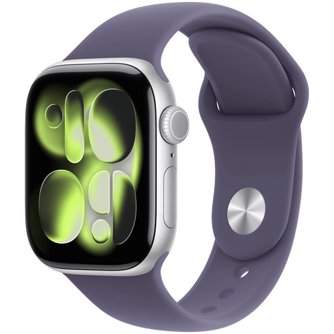 Watch Series 11 GPS 42mm Silver Aluminium Case with Purple Fog Sport Band - S/M Apple MEU64
