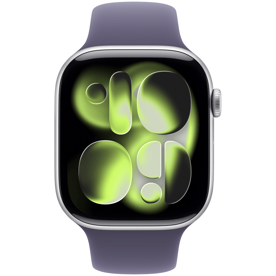 Watch Series 11 GPS 46mm Silver Aluminium Case with Purple Fog Sport Band - M/L Apple MEVA4