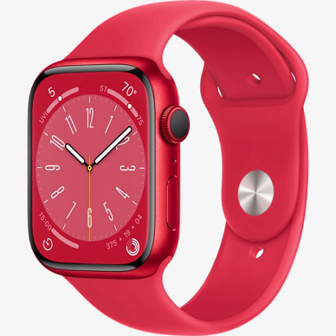 Apple Watch Series 8 GPS 45mm (PRODUCT)RED Aluminium Case with (PRODUCT)RED Sport Band - Regular Apple MNP43