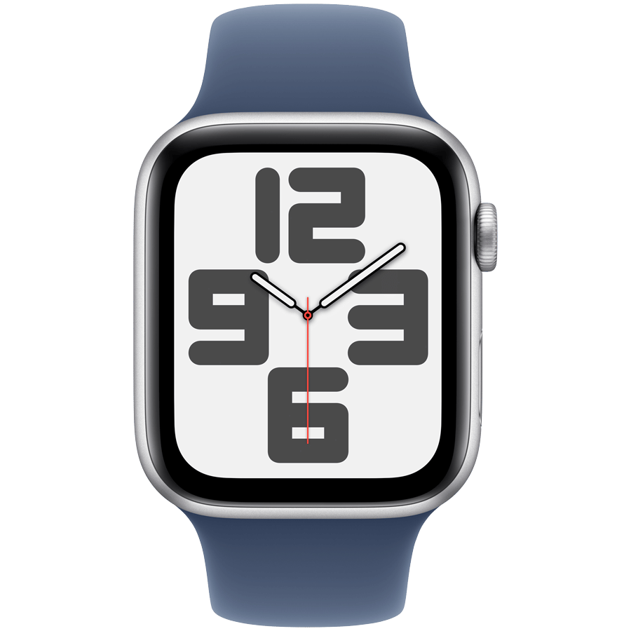 Apple Watch SE 2024 GPS 40mm Silver Aluminium Case with Denim Sport Band - S/M Apple MXEC3
