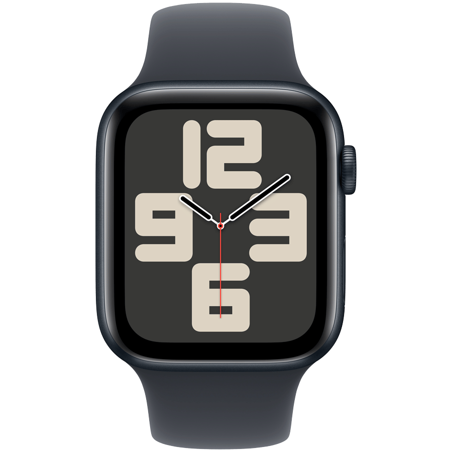 Apple Watch SE 2024 GPS 44mm Midnight Aluminium Case with Midnight Sport Band - M/L Apple MXEK3