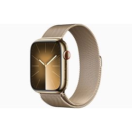 Watch Series 9 GPS + Cellular, 45mm Gold Stainless Steel Case with Gold Milanese Loop Apple ML763