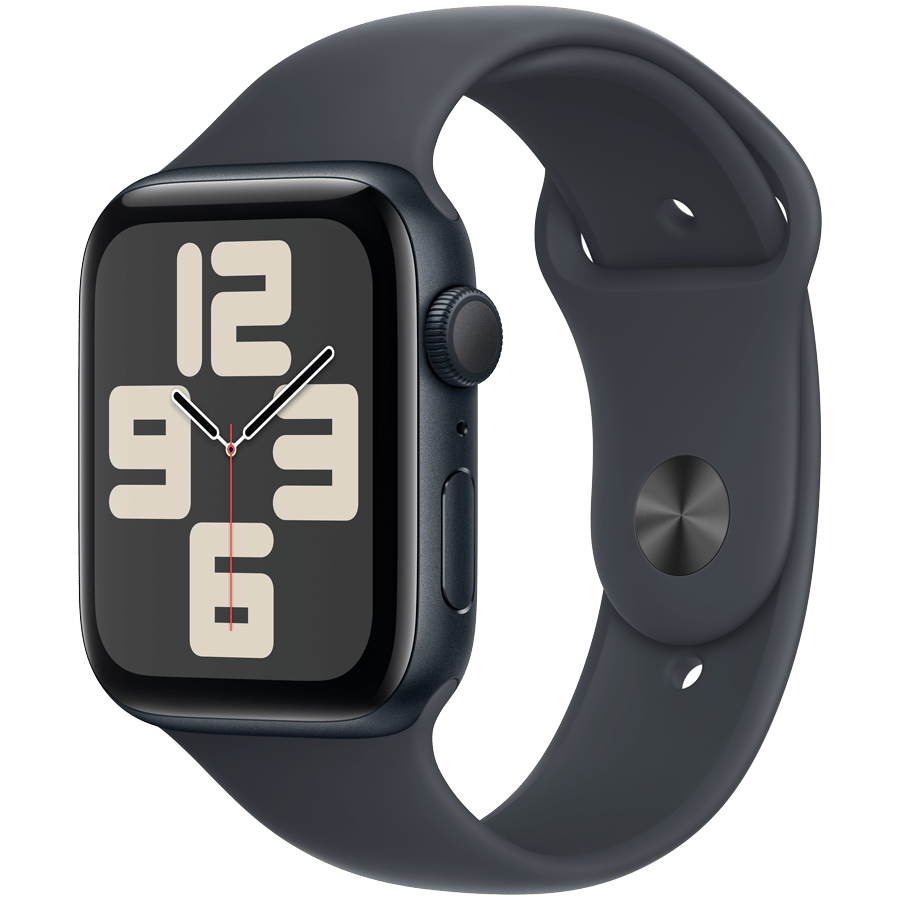 Apple Watch SE 2024 GPS 44mm Midnight Aluminium Case with Midnight Sport Band - S/M Apple MXEJ3