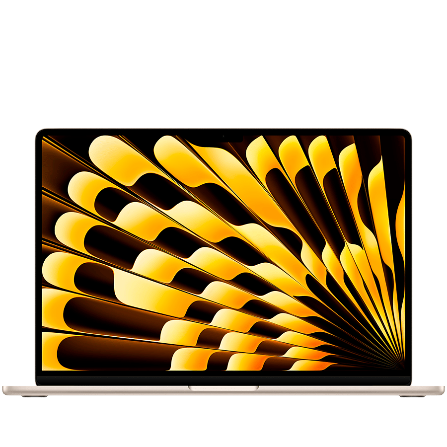 15-inch MacBook Air: Apple M4 chip with 10-core CPU and 10-core GPU, 24GB, 512GB SSD - Starlight Apple MC6K4