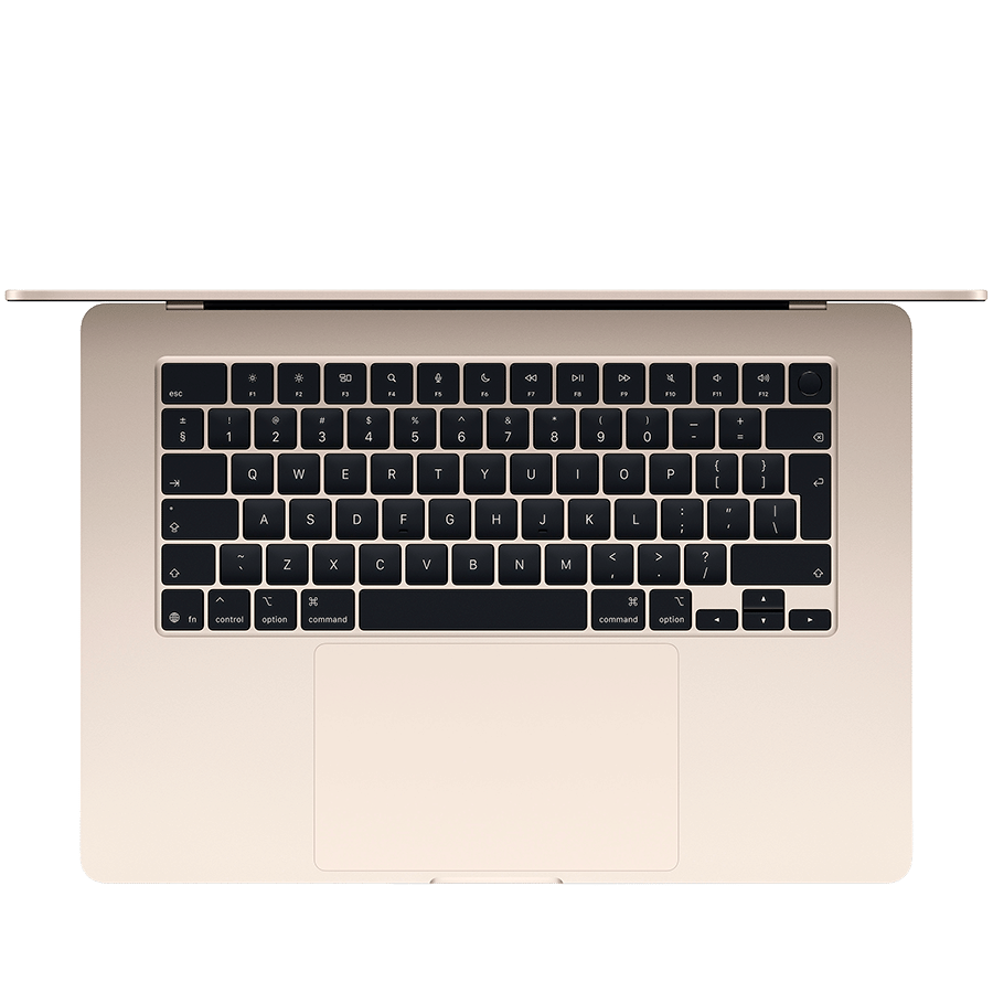 15-inch MacBook Air: Apple M4 chip with 10-core CPU and 10-core GPU, 24GB, 512GB SSD - Starlight Apple MC6K4