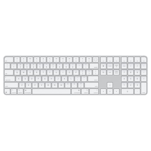 Magic Keyboard with Touch ID and Numeric Keypad for Mac models with Apple silicon (USB–C) - White Keys Apple MXK73