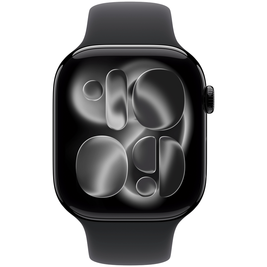 Watch Series 11 GPS 46mm Jet Black Aluminium Case with Black Sport Band - M/L Apple MEUX4